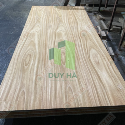 ghép thanh cao su phủ veneer gõ đỏ